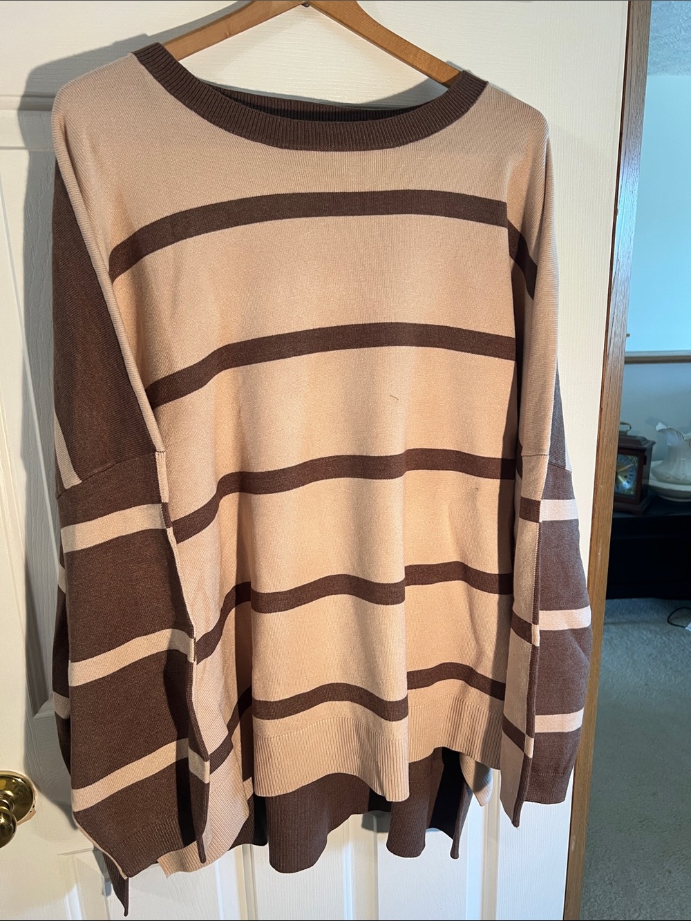 First Love Striped Sweater - Beige and Brown